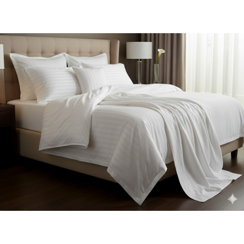 Çift kişilik Otel çarşafı 280x300cm 83 tel çizgili kumaş